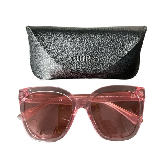Guess Bordeaux Square Women Sunglasses GU7612 Pink Acetate 55-18-145 - Picture 2 of 10